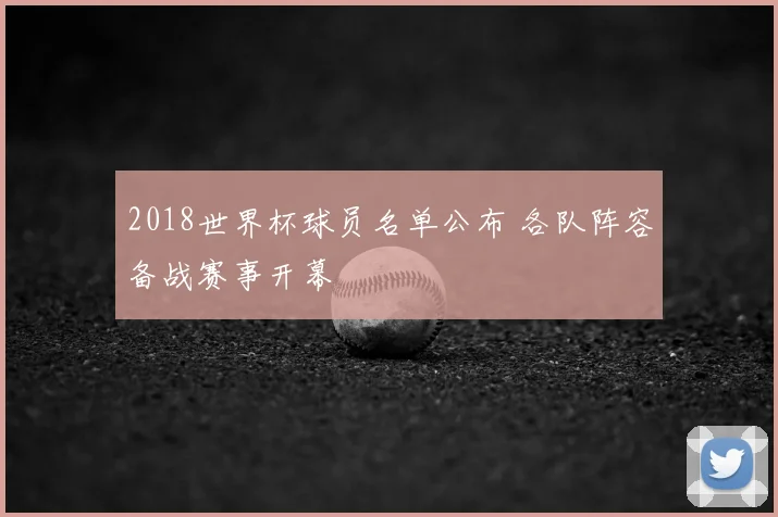 2018世界杯球员名单公布 各队阵容备战赛事开幕